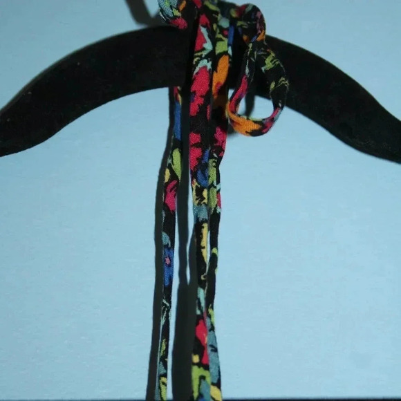 Wild Fable Black Floral Print Halter Top Sized Medium - Picture 11 of 16